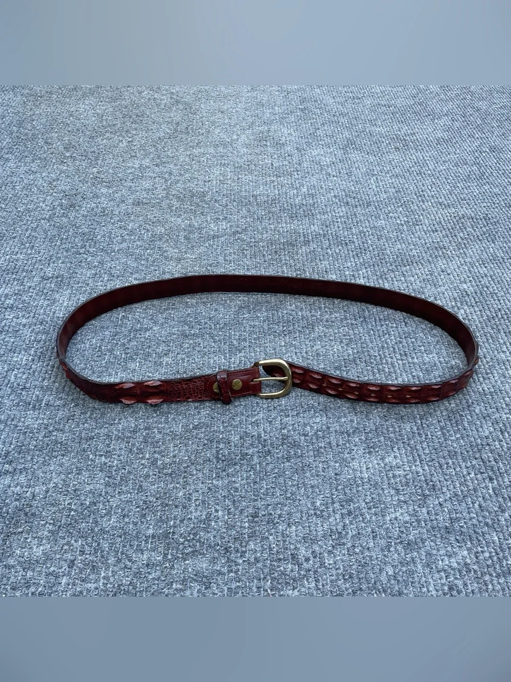 Vintage Genuine Crocodile Hornback Leather Belt